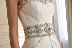 Rhinestone Applique Trim for Dress